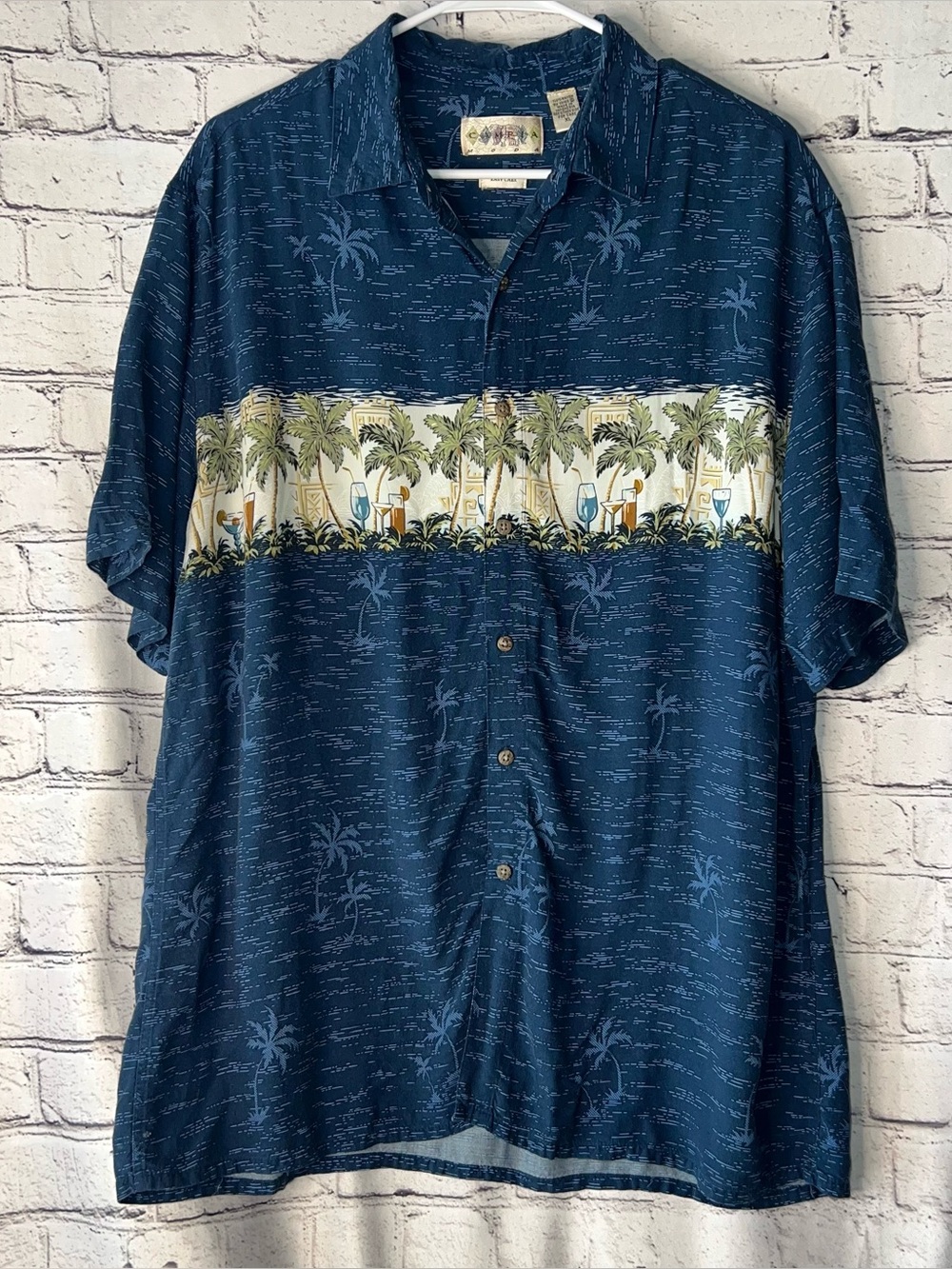 Campia Moda Men’s Vintage 1990’s Button Down Hawaiian Shirt Size XL